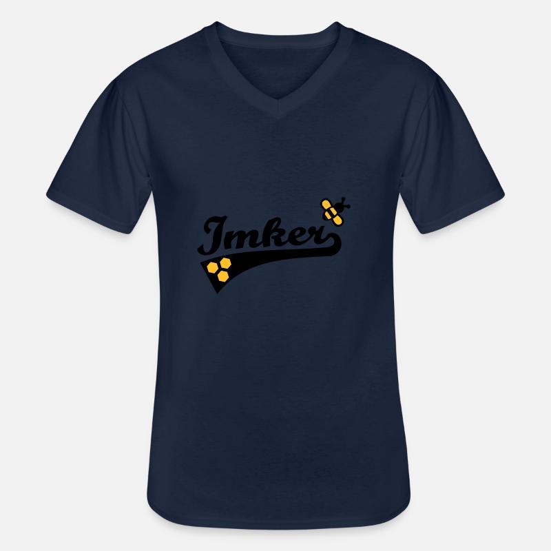 Imker - Männer-T-Shirt mit V-Ausschnitt - Navy