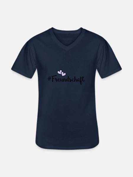 freundschaft herzen - Männer-T-Shirt mit V-Ausschnitt - Navy