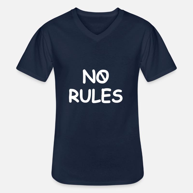 No rules Simple White - Männer-T-Shirt mit V-Ausschnitt - Navy