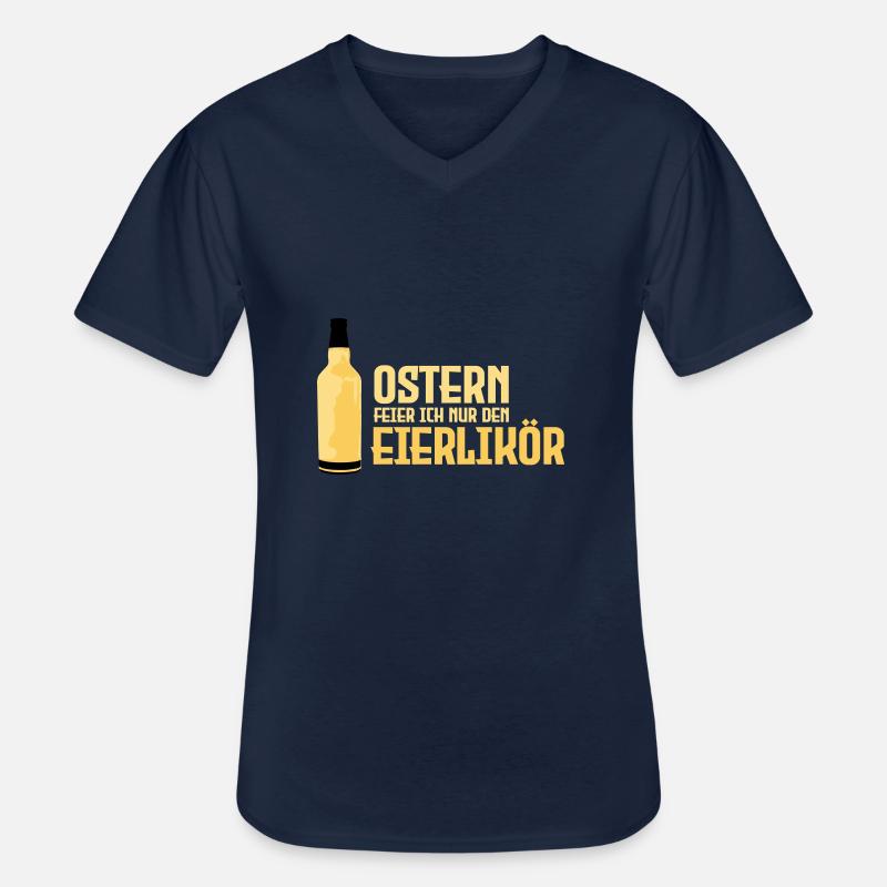 Ostern Eierlikör Feiern - Männer-T-Shirt mit V-Ausschnitt - Navy