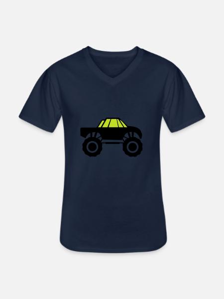 monster truck - Männer-T-Shirt mit V-Ausschnitt - Navy