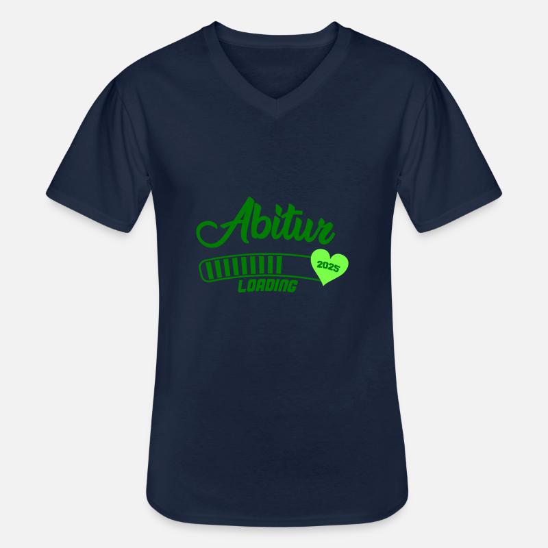 Abitur Loading 2025 - Männer-T-Shirt mit V-Ausschnitt - Navy
