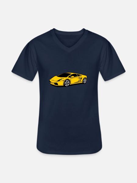 race_car - Men's V-Neck T-Shirt - navy