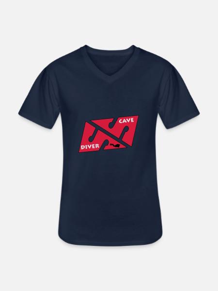 cave_diver_01 - Männer-T-Shirt mit V-Ausschnitt - Navy