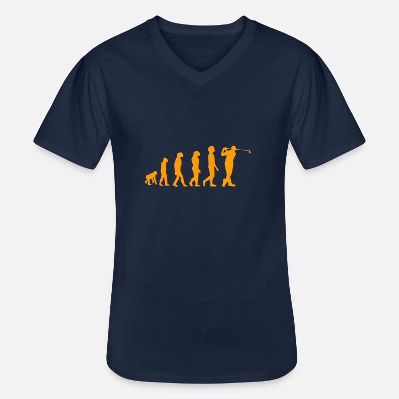 Golf evolution - Männer-T-Shirt mit V-Ausschnitt - Navy