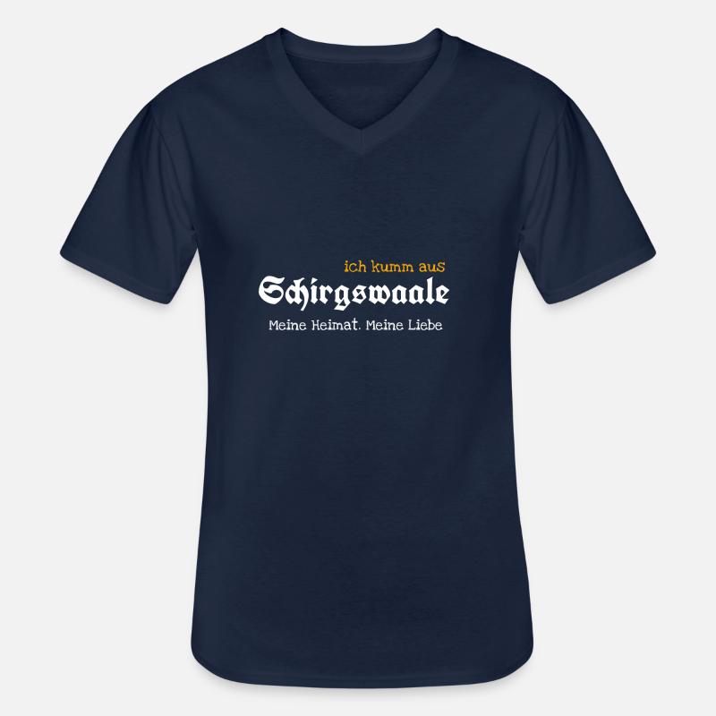 Schirgiswalde - Männer-T-Shirt mit V-Ausschnitt - Navy