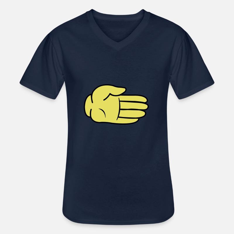 Hand Comic - Männer-T-Shirt mit V-Ausschnitt - Navy