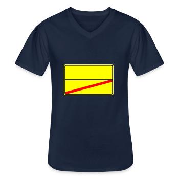 Ortsschild Vorlage - Männer-T-Shirt mit V-Ausschnitt - Navy - Vorne - AI Model Male 178 dark (178cm)