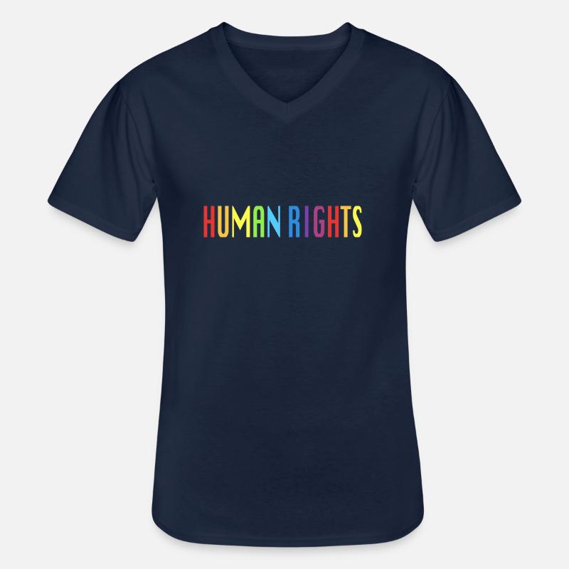 Menschenrechte Spruch Geschenk - Männer-T-Shirt mit V-Ausschnitt - Navy