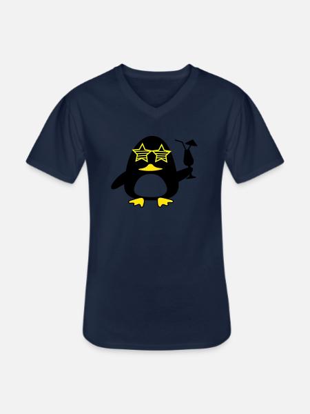 beach duck - Männer-T-Shirt mit V-Ausschnitt - Navy