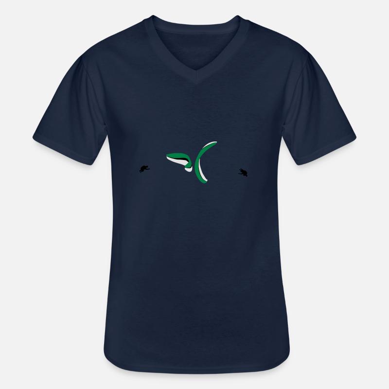 Gleitschirm Synchro Spirale - Männer-T-Shirt mit V-Ausschnitt - Navy