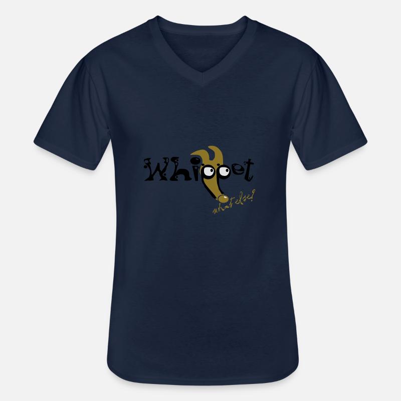 Whippet what else - Männer-T-Shirt mit V-Ausschnitt - Navy