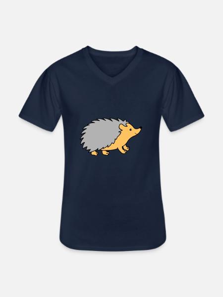 Bande dessinée hérisson - T-shirt col V Homme - marine