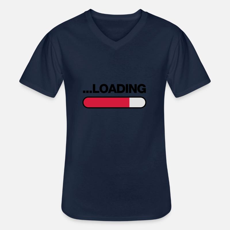 loading - Männer-T-Shirt mit V-Ausschnitt - Navy