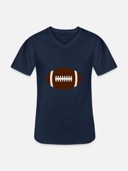 rugby ball - Men's V-Neck T-Shirt - navy