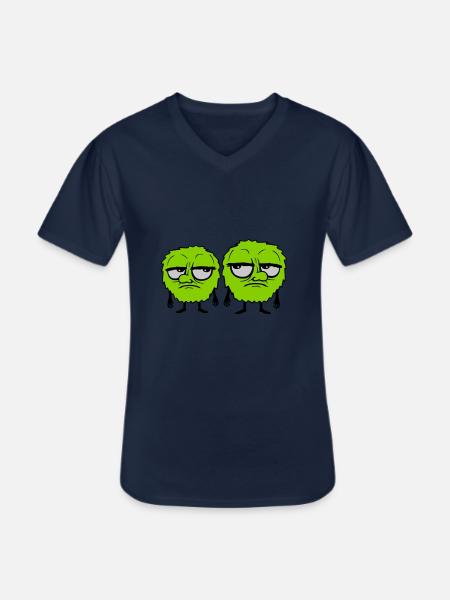 2 Monsters Roll Eyes - Men's V-Neck T-Shirt - navy