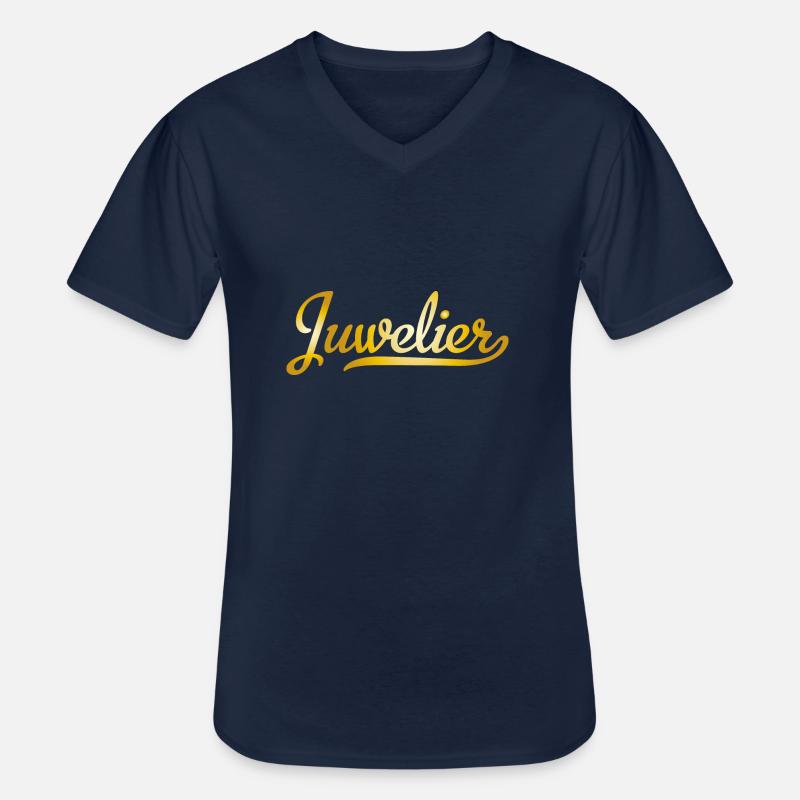 Juwelier - Männer-T-Shirt mit V-Ausschnitt - Navy