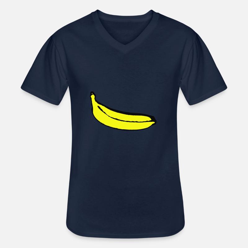 Banane - Männer-T-Shirt mit V-Ausschnitt - Navy