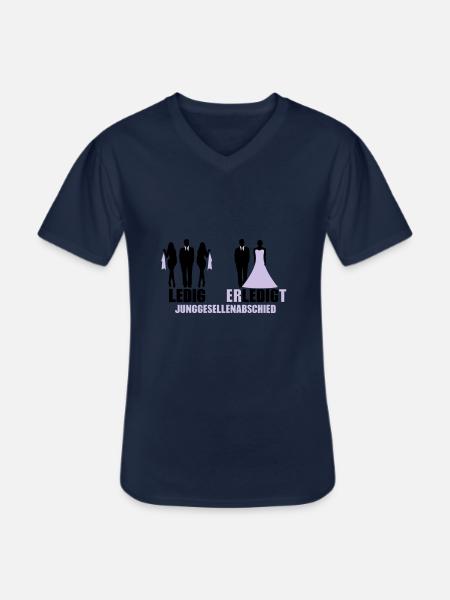 Ledig Erledigt - Männer-T-Shirt mit V-Ausschnitt - Navy