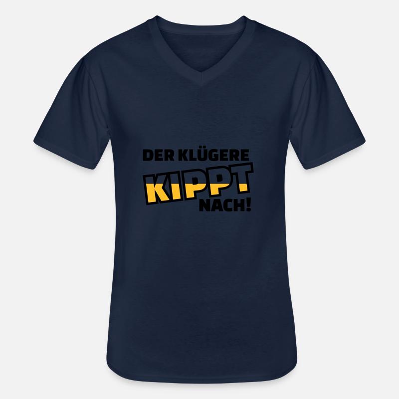 Bier - Männer-T-Shirt mit V-Ausschnitt - Navy
