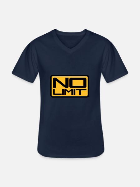 No Limit Shield - Men's V-Neck T-Shirt - navy