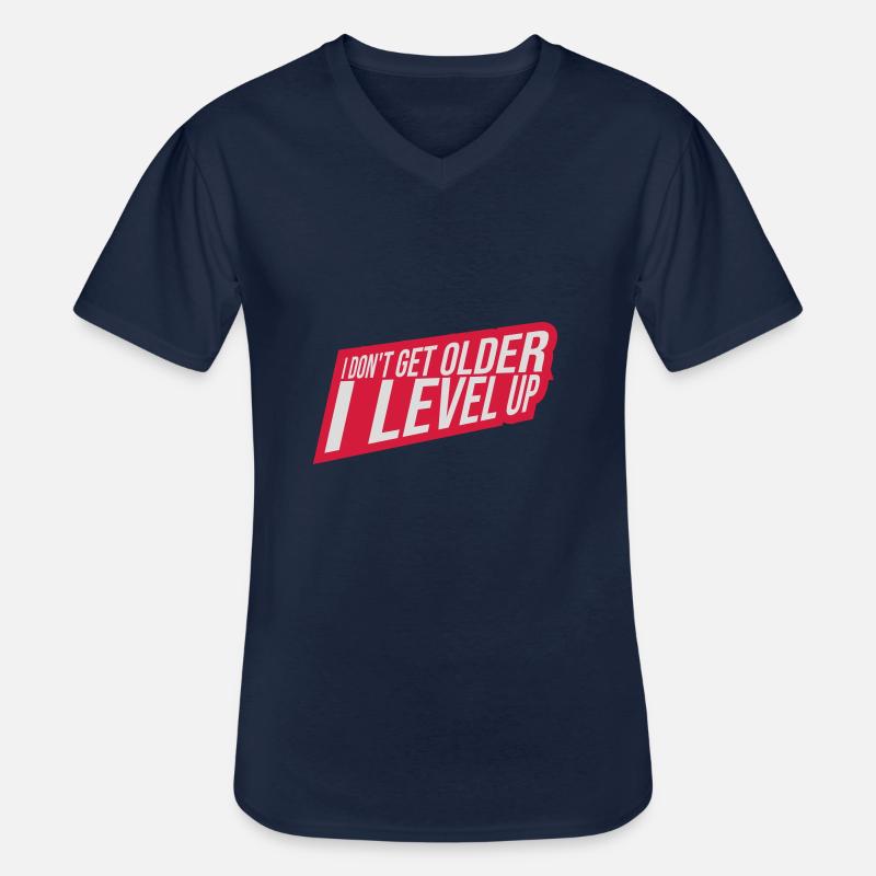 get older level up - Männer-T-Shirt mit V-Ausschnitt - Navy