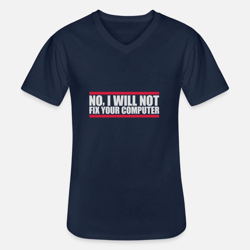 not fix your computer - Men's V-Neck T-Shirt - navy