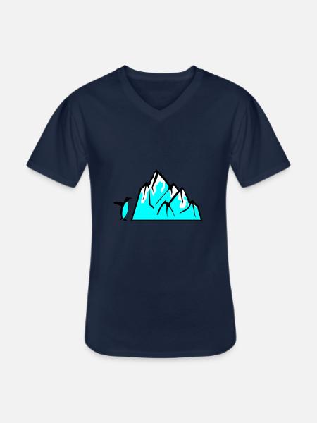 Penguin - Men's V-Neck T-Shirt - navy