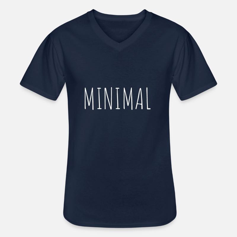 minimal - Männer-T-Shirt mit V-Ausschnitt - Navy