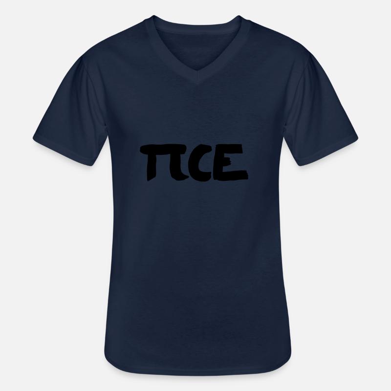 PEACE - Männer-T-Shirt mit V-Ausschnitt - Navy