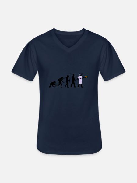 evolution_backer_122013_b_3c - Männer-T-Shirt mit V-Ausschnitt - Navy