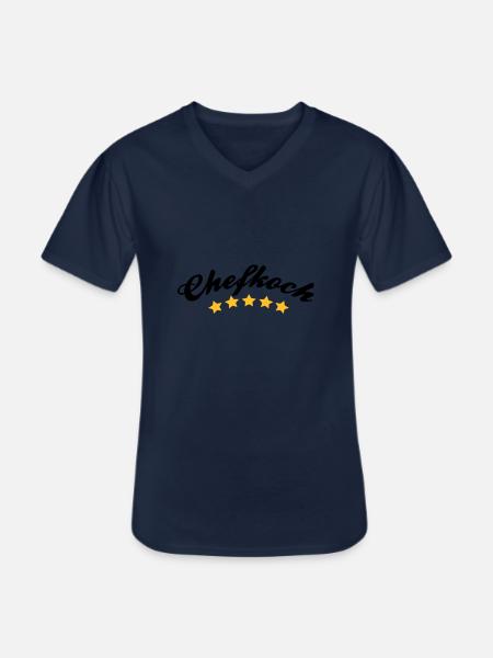 chef - T-shirt col V Homme - marine
