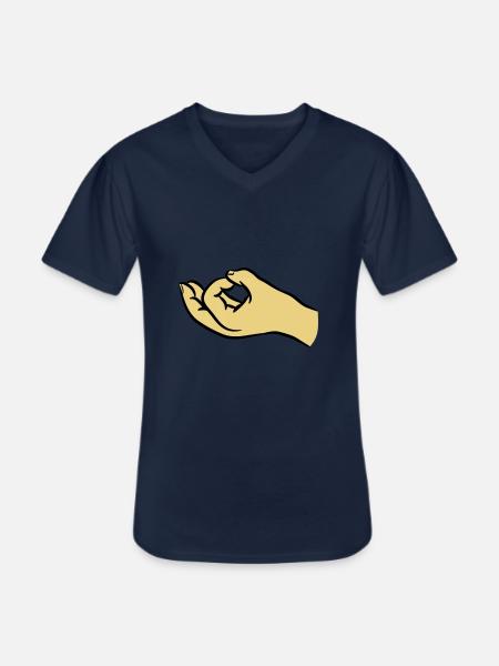 Hands asshole hole - Men's V-Neck T-Shirt - navy