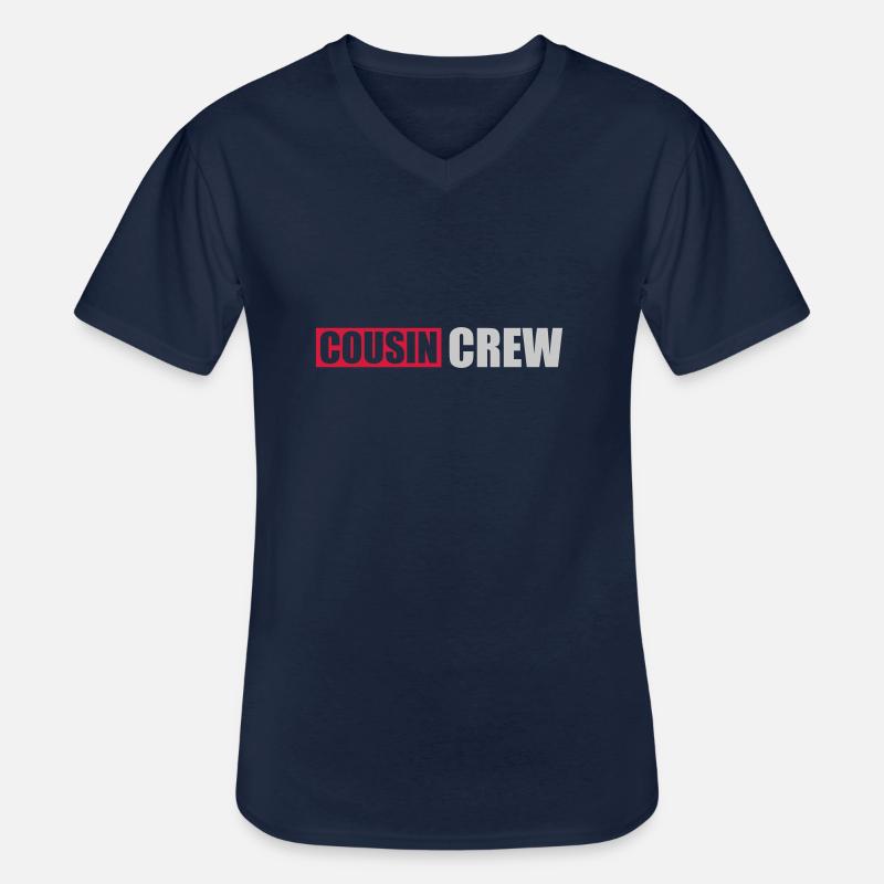 Logo Cousin Crew Team - Männer-T-Shirt mit V-Ausschnitt - Navy