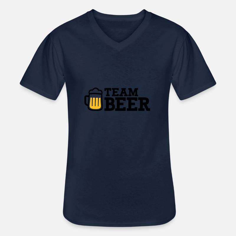 Bier - Männer-T-Shirt mit V-Ausschnitt - Navy