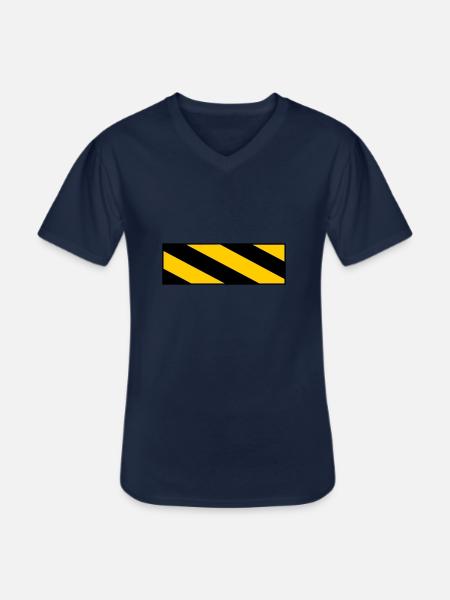 Warning sign - Men's V-Neck T-Shirt - navy