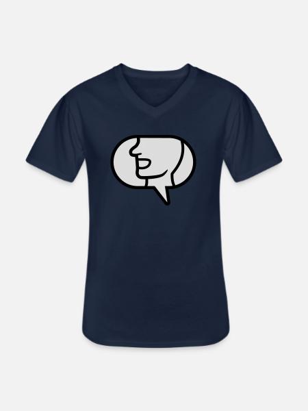 Communicate icon talk speech bubble - Men's V-Neck T-Shirt - navy