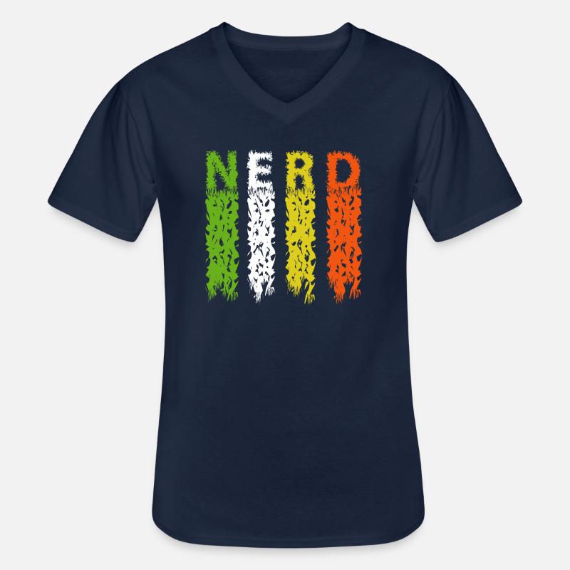 Nerd Computerfreak Geschenkidee - Männer-T-Shirt mit V-Ausschnitt - Navy