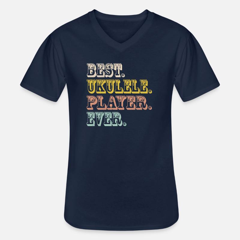 Best. Ukulele. Player. Ever. - Männer-T-Shirt mit V-Ausschnitt - Navy