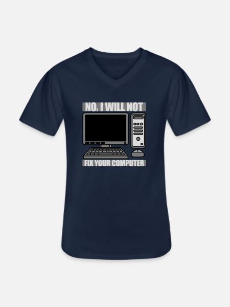not fix your computer - Men's V-Neck T-Shirt - navy