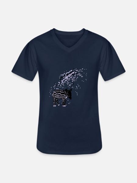 PLUX Tapir - Männer-T-Shirt mit V-Ausschnitt - Navy