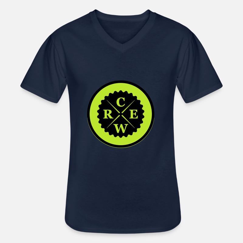 crew - Männer-T-Shirt mit V-Ausschnitt - Navy