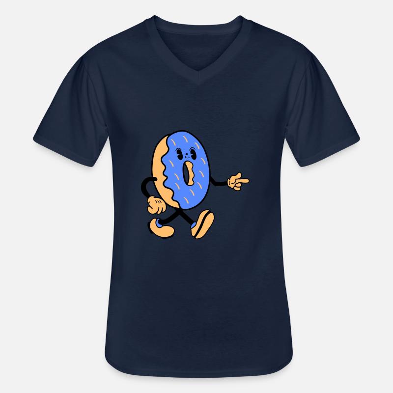 donut comic 1 - Männer-T-Shirt mit V-Ausschnitt - Navy