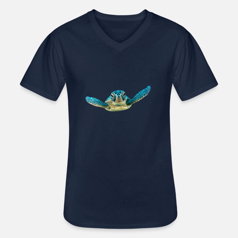 turtle schildkroete tiere animals10 - Männer-T-Shirt mit V-Ausschnitt - Navy