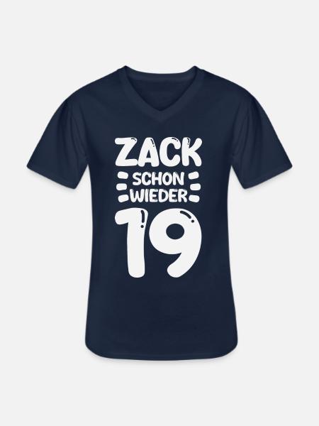 Zack 19 again! Birthday - Men's V-Neck T-Shirt - navy