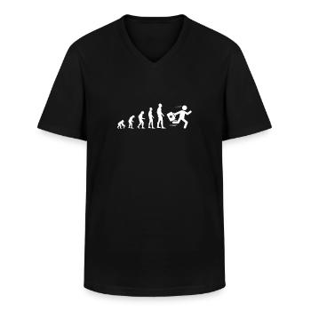 Evolution Sanitäter Humor Krankenwagen Mann - Männer-T-Shirt mit V-Ausschnitt - Schwarz - Vorne - AI Model Male 178 dark (178cm)