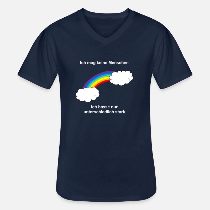 Menschenhass - Männer-T-Shirt mit V-Ausschnitt - Navy