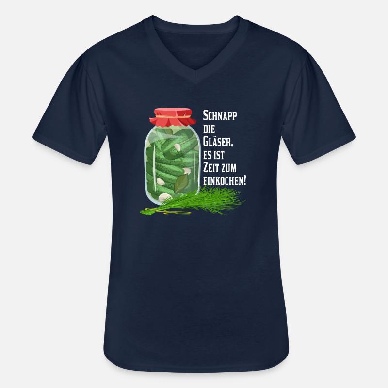 Einkochen Einmachen Einlegen Haltbarmachung DIY - Männer-T-Shirt mit V-Ausschnitt - Navy