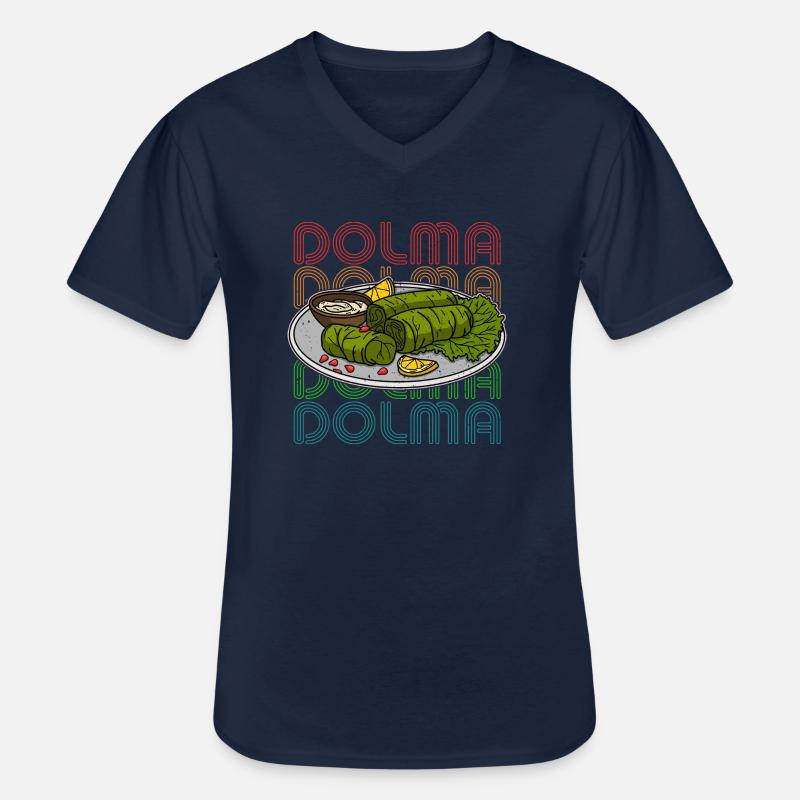 Dolma Dolmadakia Balkan Küche Rezept - Männer-T-Shirt mit V-Ausschnitt - Navy
