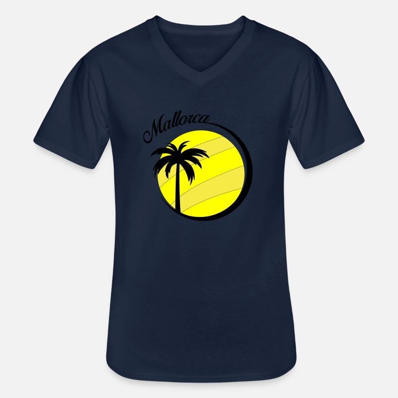 mallorca - Männer-T-Shirt mit V-Ausschnitt - Navy